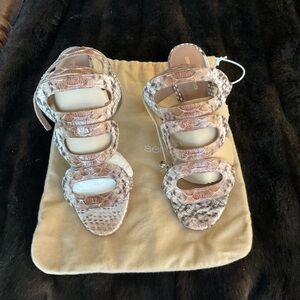 NEW SERGIO ROSSI SNAKESKIN SHOE eu 41 US 10, 10.5 or 11